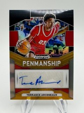 2024 Prizm Draft Picks TERRANCE ARENEAUX Black Gold Penmanship Rookie Auto /5