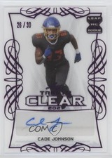 2021 Leaf Trinity Clear Auto Pink Foil 26/30 Cade Johnson #CA-CJ1 Auto 4z8