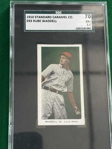Rube Waddell 1910 E93 Standard Caramel card