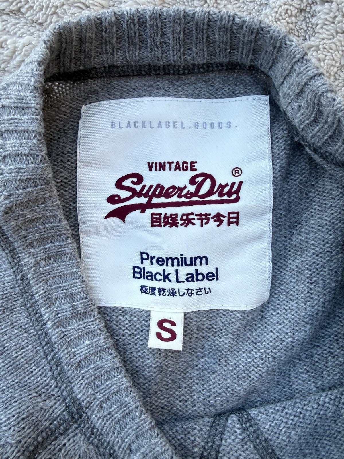 Superdry Premium Black Label Womens Grey Alpaca Wool Blend Knit Jumper Dress S image 5