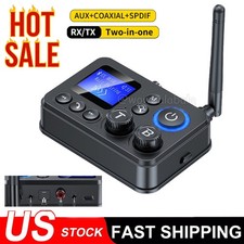 Bluetooth 5.4 Transmitter Receiver RX/TX 3.5mm AUX TV Home Stereo Audio Adapter