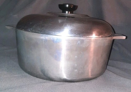 Horno tostador holandés vintage GHC Magnalite de aluminio fundido de 5 cuartos con tapa EE. UU. 10 pulgadas - Imagen 2 de 8