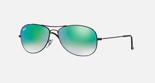Ray-Ban RB3362 Cockpit Sunglasses - Polished Black Frame / Green Gradient Lens