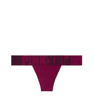Victoria's Secret PINK Seamless Thong Panty Deep Ruby Logo