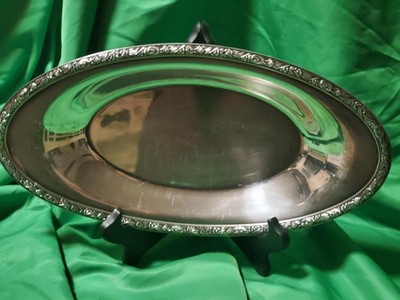 Vintage Oneida Ltd Maybrook Silver plate Oval Bowl 13.5'' Serving Dish Antique