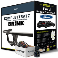 Für FORD Focus Fliessheck IV Typ HN Anhängerkupplung starr +eSatz 7pol uni. 18-