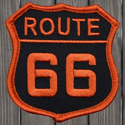 Route 66 Embroidered Patch   Iron On