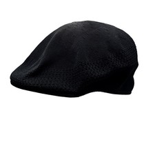 Kangol Tropic 504 Ventair Black Flat Cap Ivy Hat 0290BC Men's Size Medium