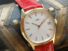 Montre ancienne mécanique homme LOV pl OR date FE 4601 - révisée et garantie