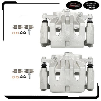 Front Brake Calipers w/ Bracket Set (2) For 2010-2019 Toyota Highlander Sienna