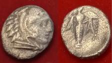 Mysia, Pergamon 310-282 BC. Diobol AR Head of Herakles & Pallas Athena