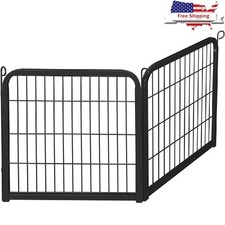 Durable Steel Pet Playpen Indoor Outdoor Use Adjustable Panels Wire Enclosure