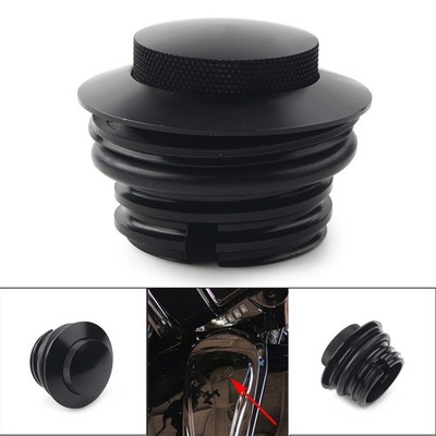 1X Flush Pop Up Reservoir Gas Cap Vented Tank Cover Black For Harley Davidson