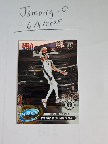 2023-24 Panini Nba Hoops Premium Stock - Attack the Rack Victor Wembanyama #3...
