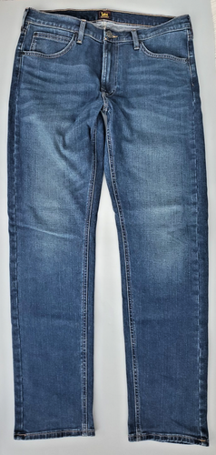 Jeans Lee LUKE Homme Taille W33 L32 - Coupe Slim Straight Bleu Foncé Extensible