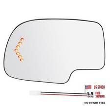 Driver Side Mirror Glass with Turn Signal Replacement for Left Driver Side