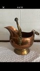 Copper Coal Scuttle with Brass Handles and Lion Head Accents — photo 5