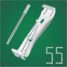 Quick Screw Gutter Hangers 6 Inch- 55 Pack - 6 Inch Gutter Clips Hidden Gutte...