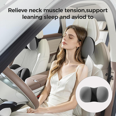 Car Headrest Pillow, 100% Memory Foam Softness Neck Support Pillow, Universal...