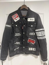Dsquared2 Denim Custom Jacket Size 54 XL Blac...