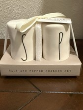 Rae Dunn White Salt & Pepper Ceramic Shakers ...