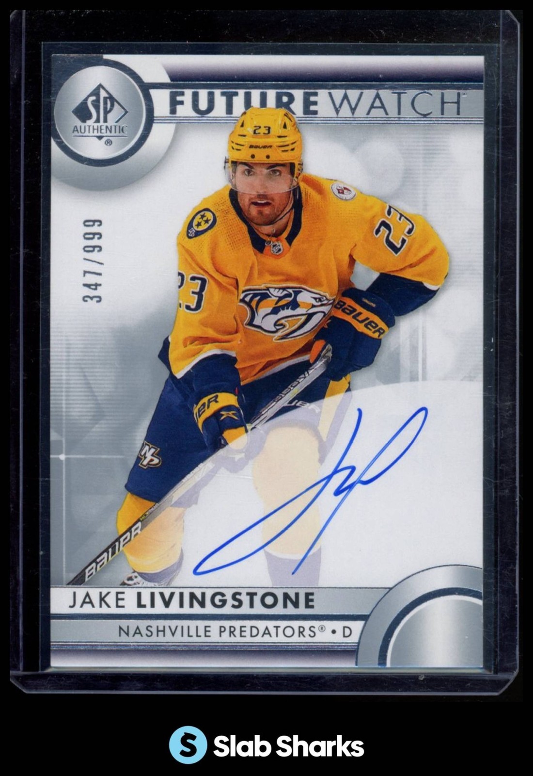 2023 SP AUTHENTIC #149 JAKE LIVINGSTONE AUTO RC FUTURE WATCH ROOKIE /999