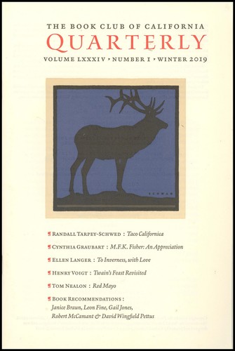 The Book Club of California (LXXXIV Number 1, Winter 2019)
