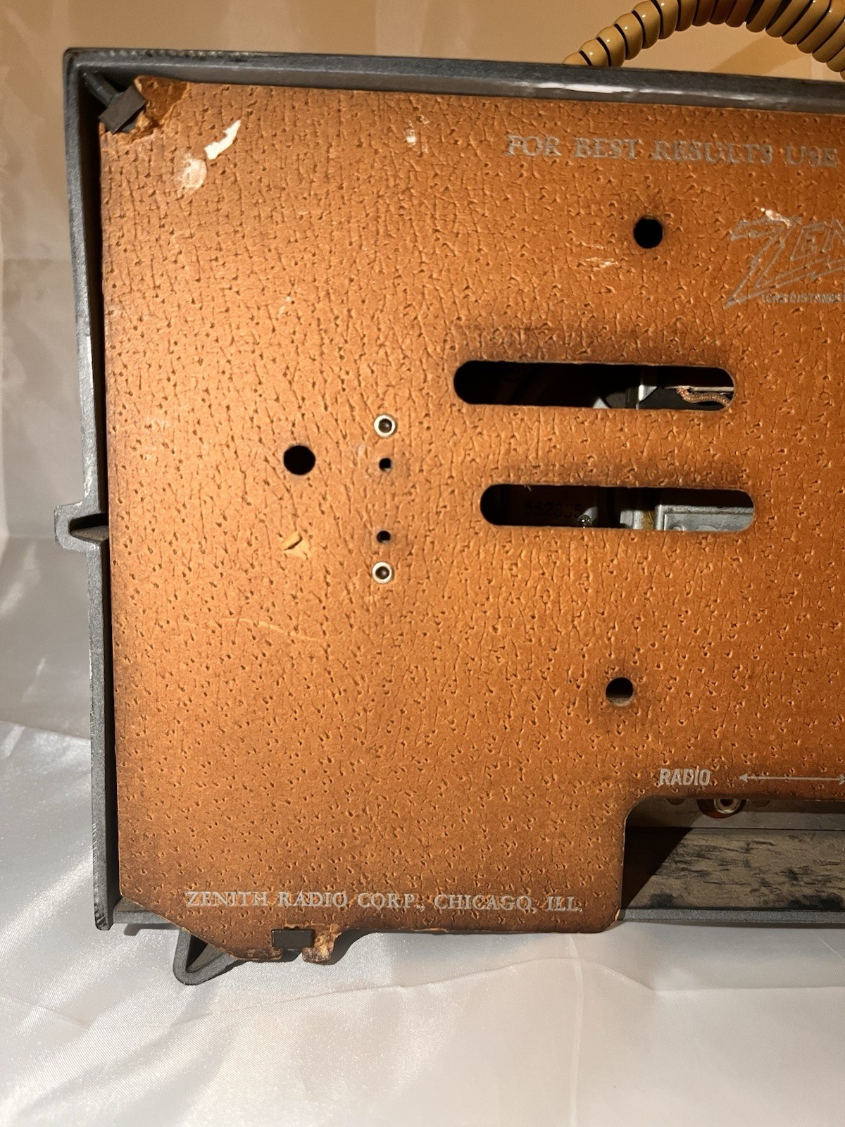 Zenith Model J615-G 1950s MCM Vintage Tube Radio - for PARTS and REPAIR only