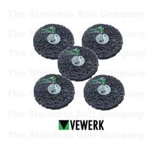 Vewerk 5 x 4" (100mm) Clean and Strip Discs Paint Rust 6mm Shank Drill 8137