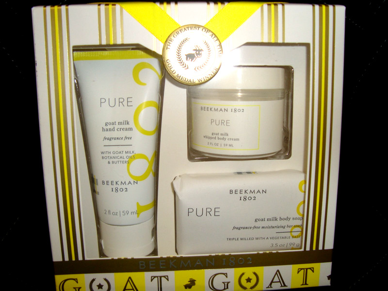 BEEKMAN 1802 PURE GIFT SET GOAT MILK HAND CREAM BODY SOAP WHIPPED BODY CREAM