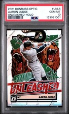 2021 PANINI DONRUSS OPTIC UNLEASHED UNL5 AARON JUDGE HOLO PSA 10