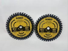 2- DEWALT 6-1/2" Carbide 40T Cross Cutting Circular Saw Blade DWA161240 New