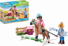 PLAYMOBIL Country Reitunterricht Set Reitlehrerin Pferd Kinder Spielzeug 71242