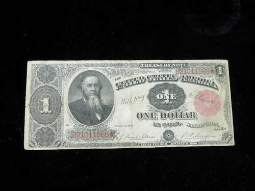 1891 $1 United States Large Size Treasury Note - B21011585*