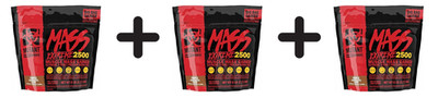 3 x Mutant Mutant Mass Extreme 2500, Triple Chocolate - 2720g (12,25 EUR/kg)