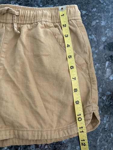 Old Navy Youth Girls Linen Blend Drawstring Shorts Size L (10-12) Tan Khaki EUC - Picture 3 of 10