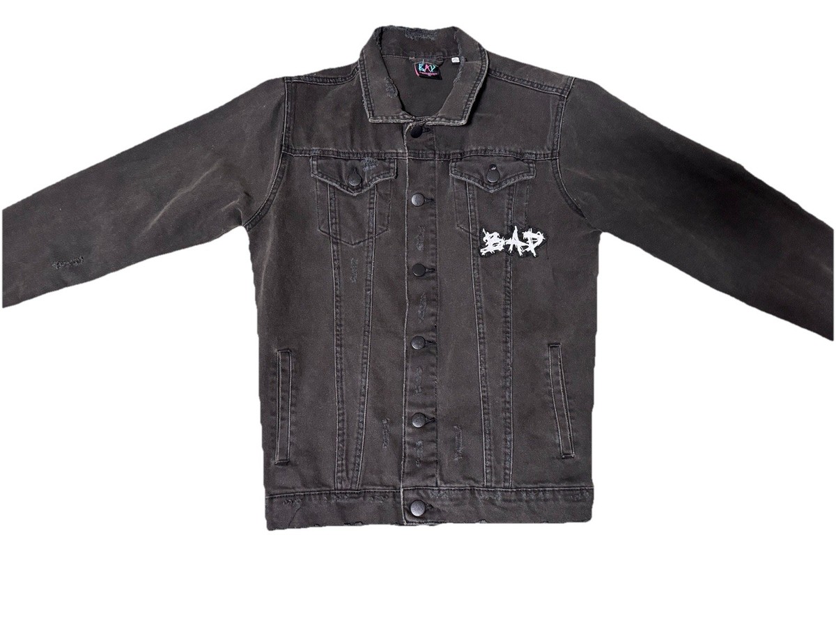 2019 XXXTentacion BAD VIBES FOREVER distressed trucker denim jean