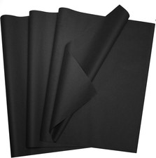 100 Sheets 20"X14" Black Tissue Paper Bulk for Gift Bags Wrapping Paper, Hallowe