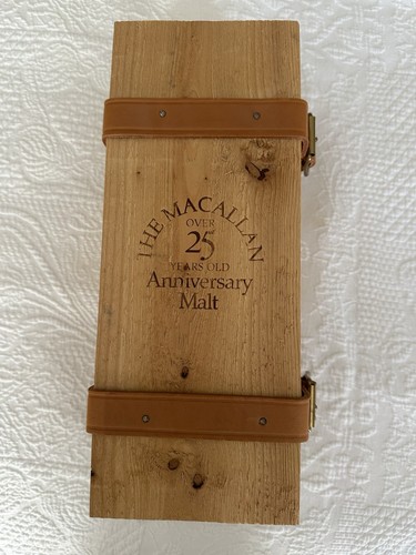 Macallan 25 Year Old Highland Scotch Whisky Single Empty Wooden Box Only