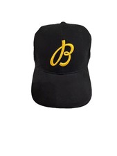 Breitling 1884 Hat Cap Black Yellow Strapback Adjustable Embroidered One Size
