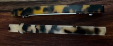 Vintage 1980s 90s Faux Tortoise Shell Hair Barrette Clip Lot Of 2