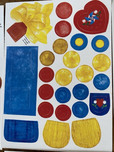 De colección BUTTERFIELD BEAR Aprender a Coser Tarjetas con Cordones y Ropa Muñeca de Papel Nuevo de Lote Antiguo Actual - Imagen 7 de 11