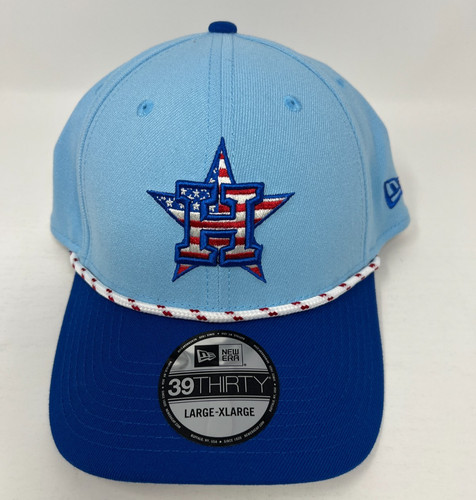New Era Houston Astros Fourth of July 39THIRTY Blue MLB Flex Hat Size L/XL