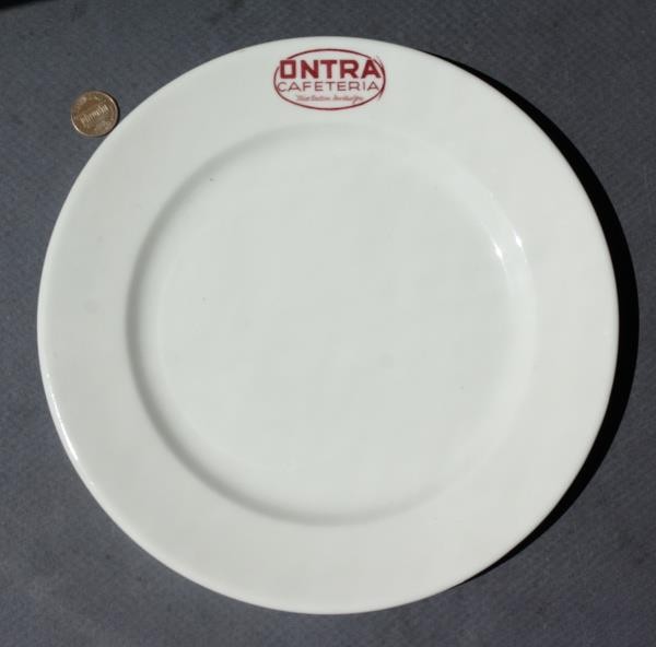 1946 Los Angeles California Ontra Cafeteria Restaurant Syracuse China Plate -