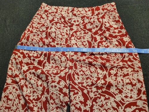 Vintage 60s 70s Womens Pant Suit Set Pussycat Bow Red White Blouse Pants XS Mod - Picture 19 of 23