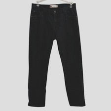 Levi's Boys 18 husky 502 Reg Taper Black Jeans Cotton And Elastane For Stretch.