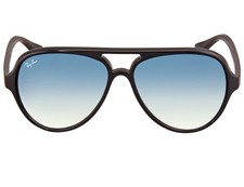 New Ray-Ban RB4125 4125 Cats 5000 Black Frame Blue Gradient Lens 59mm Sunglasses