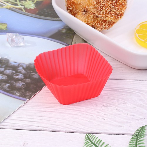 1/6Pcs 7cm Square Shaped Jelly Pudding Mold Muffin Cake Cup Silicone Molds QO JW - Picture 9 of 19