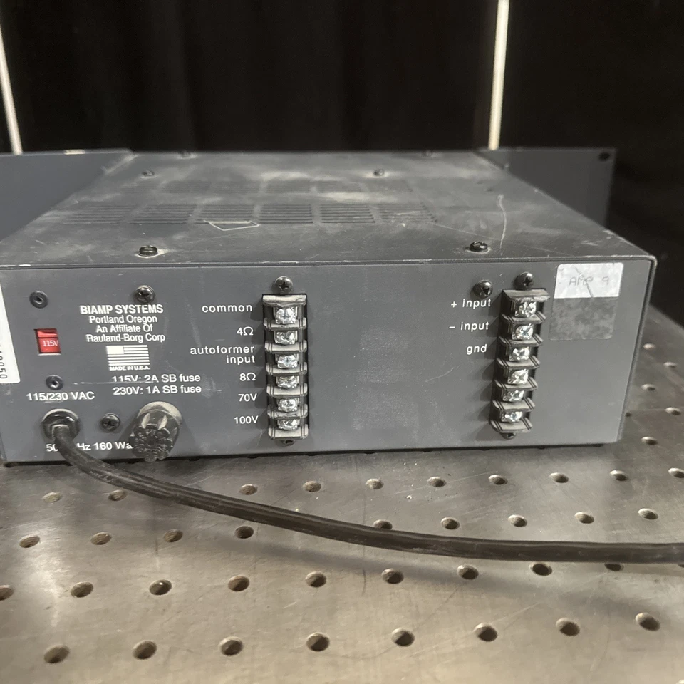 Biamp  D60EQ, Power Amplifier, 9 Band Graphic Equalizer. - Image 3 of 3