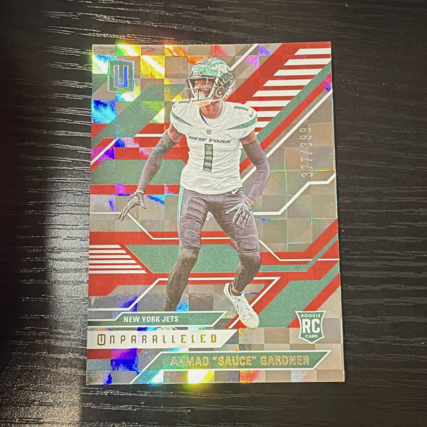 Panini 2022 Chronicles Unparalleled Ahmad "Sauce" Gardner Jets RC 377/399